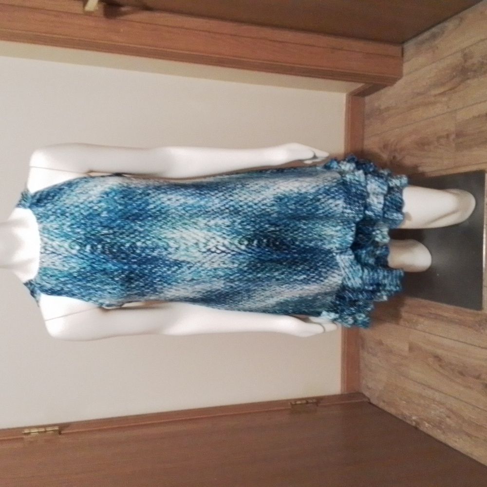 R & K sundress,  size medium, blue/white, summer style.